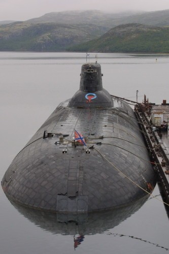 Tàu ngầm hạt nhân chiến lược lớp Typhoon của Hải quân Nga.